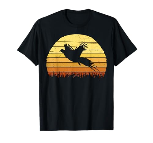 Pheasant Hunting Retro Hunter Flying Bird Shooting Gift Idea T-Shirt
