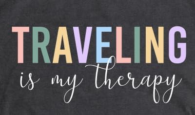 Travel Shirts for Women Travelers Trip Shirts Traveling is My Therapy Tees - Image 5