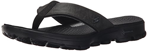 Skechers Performance Men's Gowalk-54250 Flip Flop,Black/Black,13 M US