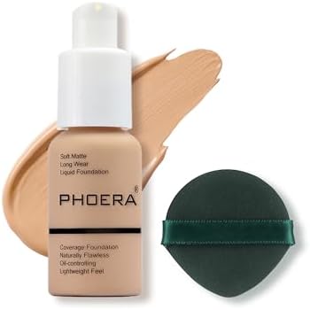 PHOERA Foundation Makeup,Full Coverage Foundation for Older Women