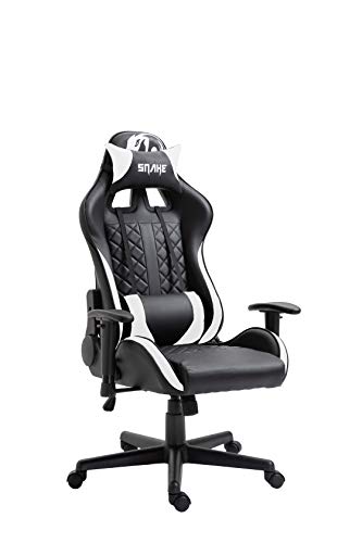 Cadeira Gamer Snake Mamba Negra Branca
