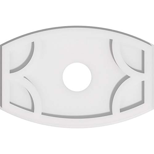Image of Ekena Millwork CMP16X10KY-03000 Kailey Architectural Grade PVC Contemporary Urethane Ceiling Medallions 16 inchW x 10 5 /8 inchH x 3 inchID x 8 1 /2 inchC x 1 inchP