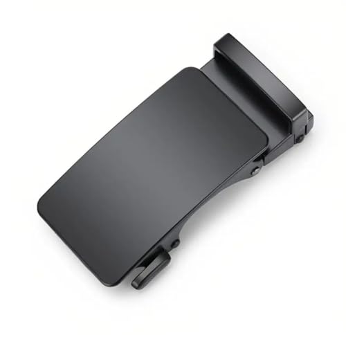 ZUKUNFTSENKEL Metal Automatic Belt Buckle 3.8 cm - Replacement Buckle Without Holes for Men Leather Belt - Ratchet Clasp Click Buckle - Belt Clasp Metal Buckle, black, 3,8cm Breite