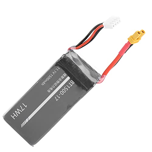 Dilwe Lipo Akku, 1500mAh, RC, 11,1V XT30 Ausgangsstecker 3s, for Aircraft Model Parts, RC Auto Boot, Flugzeug Model, Toy