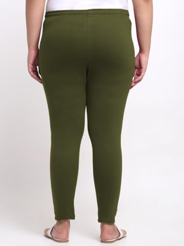 Image of Soft Cotton Ankle Lenght Solid Regular and Plus 35 Colours Leggings for Womens and Girls (Sizes :- M to 6XL)
