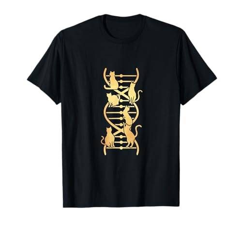 Photo de Double hélice ADN Chats Génétique Biologie Science Professeur T-Shirt
