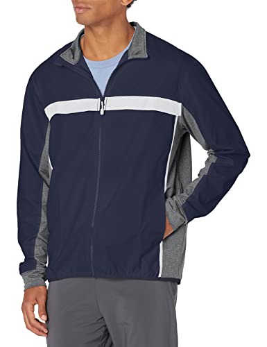 Image of CBUK Men's Wind Resistant Swish Colorblock Mock Neck Full Zip Jacket
