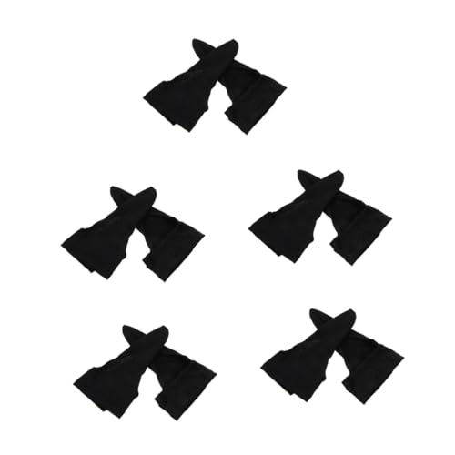 GANAZONO 5 Pairs Bowling Thumb Civers Soft Breathable Fingertip Gloves Protective Gear for Bowling Double-Lined Plaid Design