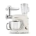 Berlinger Haus Robot culinaire/Robot culinaire/1500 W/5,5 L Bol en acier inoxydable/hachoir à viande avec plateau et garniture à saucisses/3 pièces d'emboîtement / Gobelet mélangeur en verre de 1,5 l