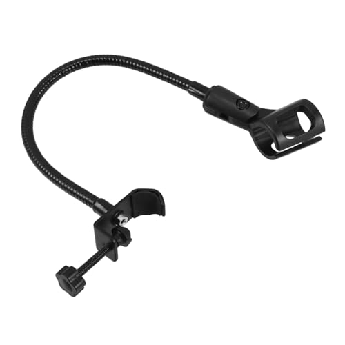 CIMAXIC 1 セット マイクスタンド マイク グースネック マイクテーブルスタンド デスクマイクアーム マイクアームデスクマウント マイククランプ 金属、プラスチック、スポンジ Black