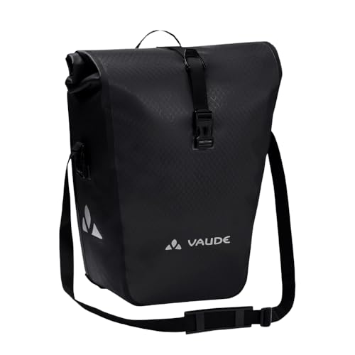 VAUDE Fahrradtasche für Gepäckträger Aqua Back Single 1 x 24 L in all black, Hinterradtasche wasserdicht, Fahrrad Gepäckträgertasche hinten, einfache Befestigung – Made in Germany