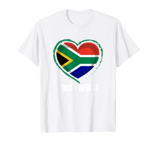 South African Flag South Africa Flag T-Shirt, Men, White, Medium