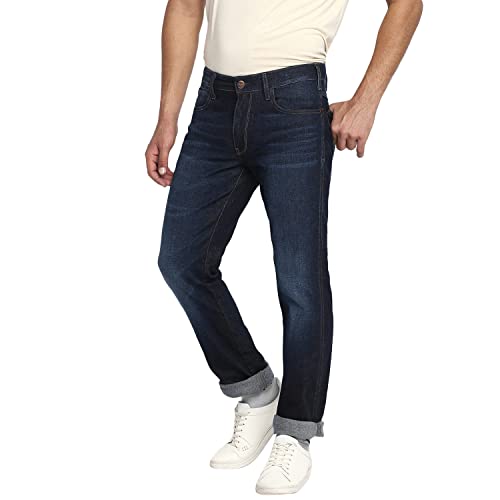 Image of Wrangler Men Millard Midnight Blue Regular Fit Jeans