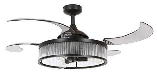 Beacon 212928 FANAWAY CORBELLE 36IN 4BLADE AC FAN/LT 3E27 ANT-BK 3SP-RC