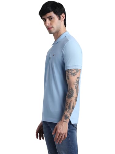 Image of Jack & Jones Men Cotton Polo Collar Slim Fit T-Shirt