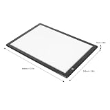 Ouitble Skaner slajdów, ultracienki 35 x 25 cm, A4, przenośny, ultracienki panel świetlny LED, 3 poziomy jasności, skaner slajdów do digitalizacji, oprawione slajdy, zasilanie USB