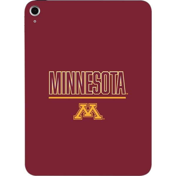 Skinit Decal Tablet Skin Compatible with iPad 11th Gen (2025) - Officially Licensed University of Minnesota Athletic Text Design