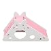 Fockety Sicheres Hamsterhaus aus Holz mit Klettertreppe, Hamsterspielzeug mit Glatter Oberfläche, Lustiges Holzspielzeug Zum Trainieren und Spielen von Haustieren, Ideal für Besitzer (PINK)