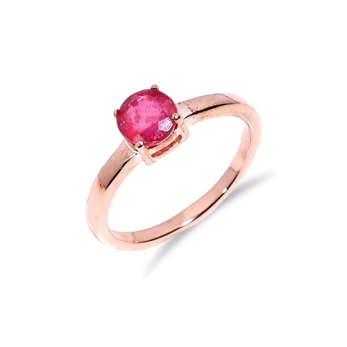 Bague de fiançailles en argent et rubis pour femme, le cadeau de mariage idéal
