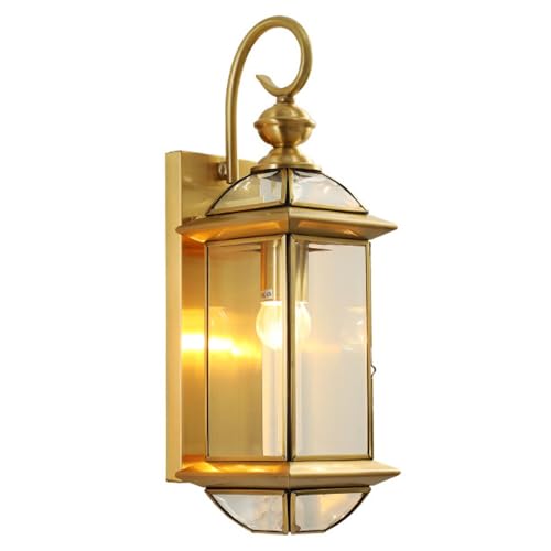 Applique murale d'extérieur étanche couleur or pour illuminer votre patio