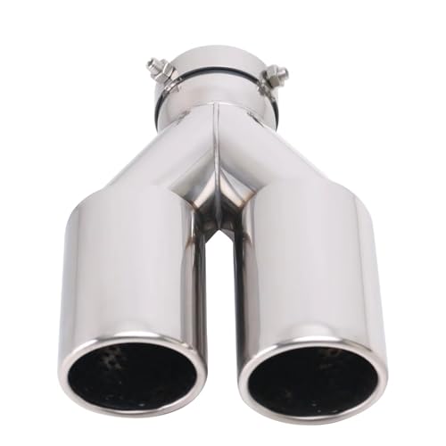 Tuyaux d'échappement en acier inoxydable double embout finition miroir premium