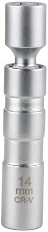 BELEY 14mm 3/8 inch Magnetic Swivel Drive 12 Point Spark Plug Wobble Socket Fits BMW, Thin Wall and Cr-V Steel (14mm)