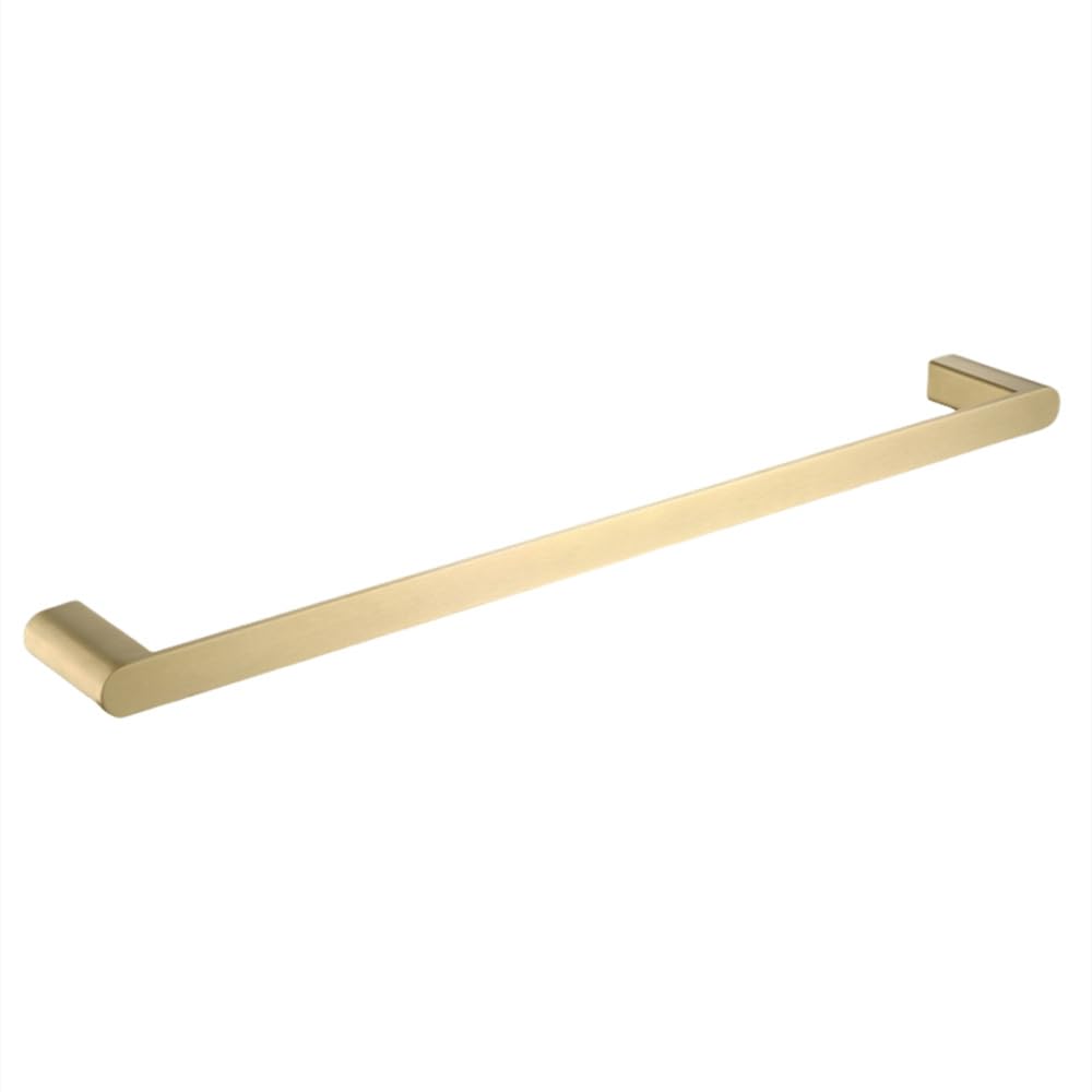 Support de barre porte-brosse et accessoires or brossé inox pour rangement salle de bain