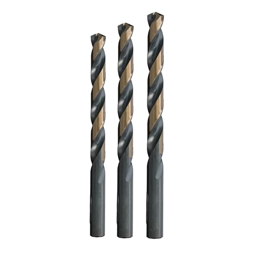 Image of Drill America POUKFD3 3 Piece HSS KFD Jobber Drill Bit Sample Pack Small, Sizes 1 /8 inch-1 /4 inch, Split Point, black /Gold
