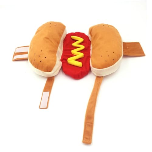 Disfraz para perro de Hot Dog tamaño M naranja miniatura 5