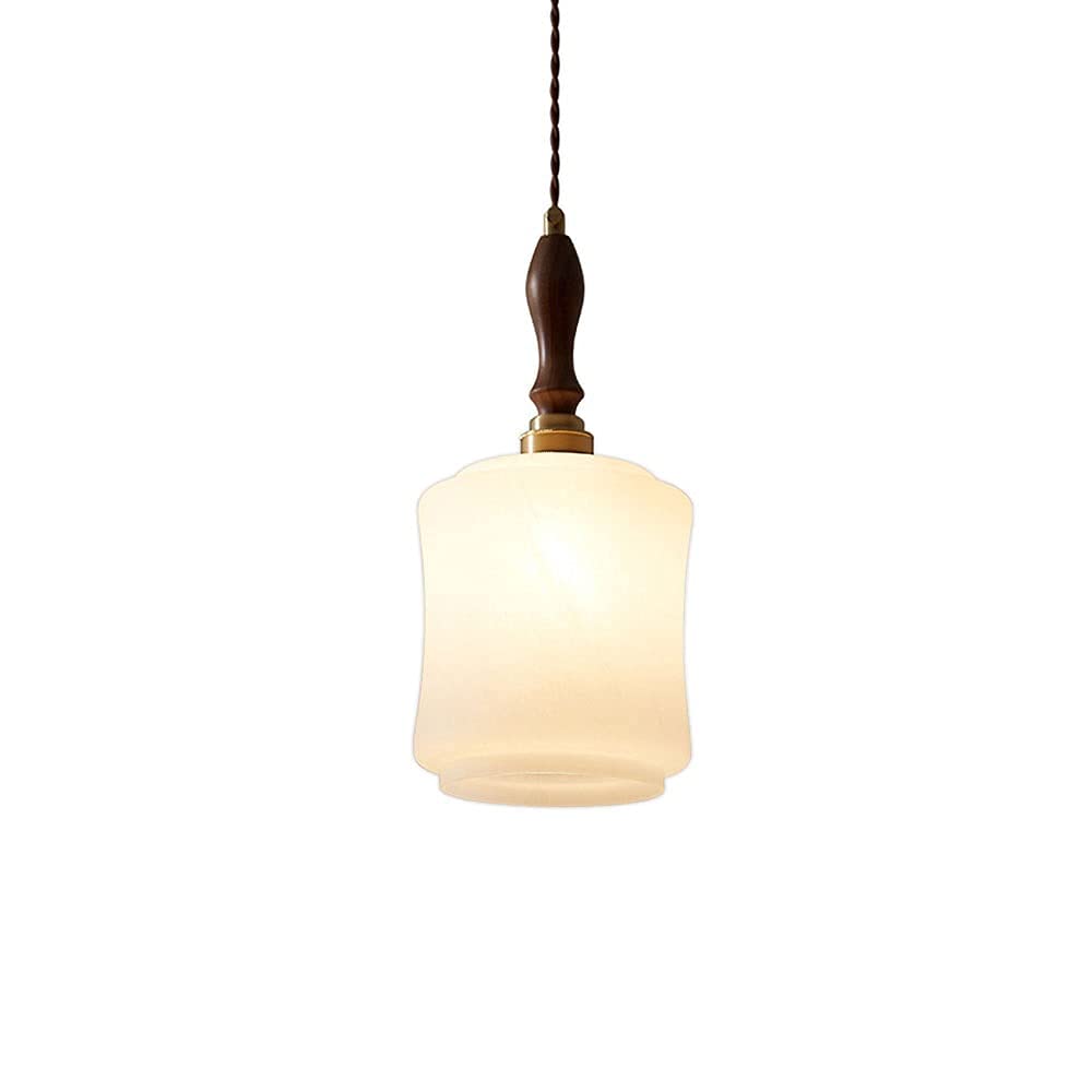 Lámpara colgante cilíndrica de estilo japonés para iluminar tu barra de cocina con encanto retro