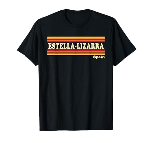 Vintage 80s Estella-Lizarra España Retro Gráfico Camiseta