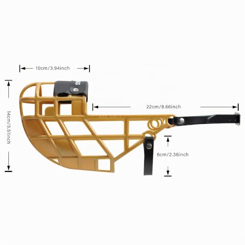 AMATHINGS Maulkorb Model Super Kennel Soft mit wattiertem Nasenstück Trinken Immer Möglich Ideal Für Freilauf, Hundewiese, Kennel, Zwinger, Rennen (Gold)