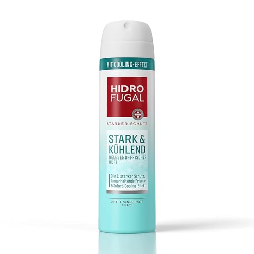 Hidrofugal Spray fuerte y refrescante (150 ml), refrescante desodorante en aerosol con efecto de enfriamiento instantáneo y aloe vera, spray antitranspirante para una sensación de frescor duradera