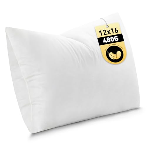 Image of MIULEE 12x16 Inch Down Feather Pillow Insert with Cotton Fabric