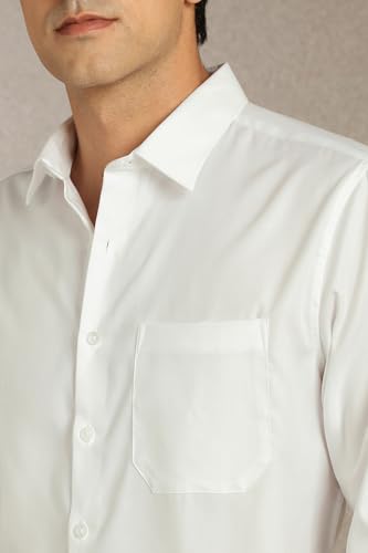 Image of Louis Philippe Men's Slim Fit Easy to Iron Everyday wear Premium Cotton Full Sleeve Solid Formal Shirt