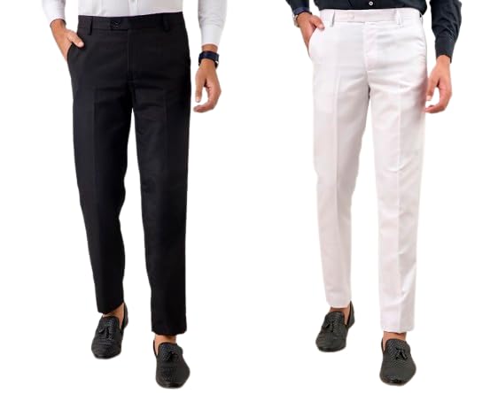 vx9 Men's NavyBlue Formal Trouser, Slim Fit, Smart Office Wear-picture-13