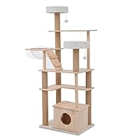 Amazon.co.jp: キャットタワー 全高141cm 多頭飼い対応 爪とぎ8