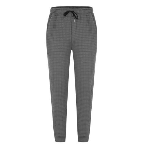 Sweatpant Mens Casual Stretch Textured Lightweight Straight Leg Workout Trousers Loose Fit Athletic Jogger Pants 20253