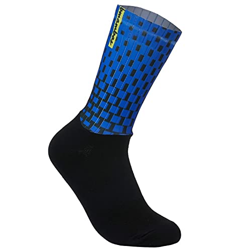 TYUTYU Chaussettes de Sport Chaussettes de vélo Respirantes/Chaussettes de vélo de Montagne/Racing Cyclisme Chaussettes Running Chaussettes (Color : Blue, Size : 39 45) Cover