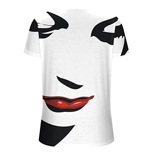 Summer Shirts For Women 2023 Dressy Casual Short Sleeve Tops Dressy Cute Printing T-Shirt Business Tops For Work Pullover Sweatshirt Womens Blouses And Tops Dressy 01 White Small #TOP5