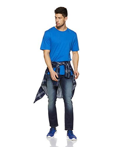 Image of Amazon Brand - Inkast Denim Co. Men's Slim Straight Fit Stretchable Jeans (IN-SS-120 DARK BLUE 36)
