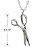 EnCharmed Sterling Silver Scissors 3D Charm Necklace, 18
