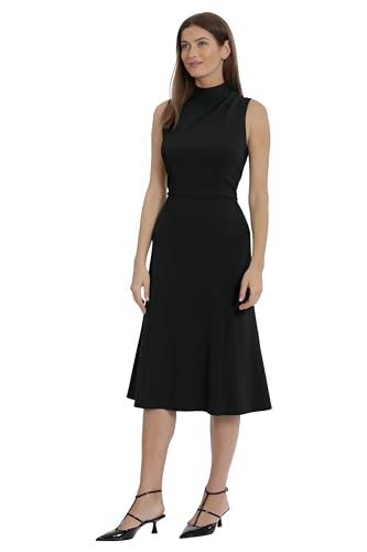 Maggy London Women's High Neck Empire Waist Midi Dress Career Workwear