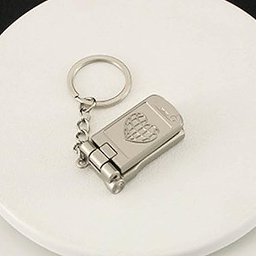 appuivbt Portable Phone Shape Designed Keychain Mini 4cm Cell Phone Charm Figure Toy Foldable Lid Cover Rotatable Key Rings
