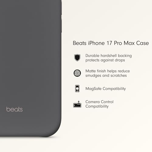 Beats iPhone 17 Pro Max Case with MagSafe & Camera Control, Matte Finish, Microfiber Lining – Granite Gray - image 2