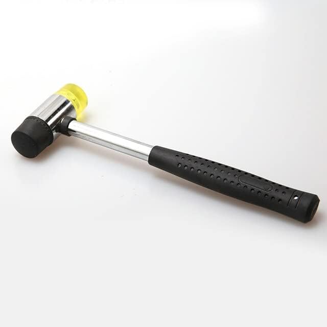 Double-Faced Soft Mallet, Rubber and Nylon Hammer for Home Improvement Glazing Window Beads or Leather Craft Punch Carving Tool - (Color: Black)