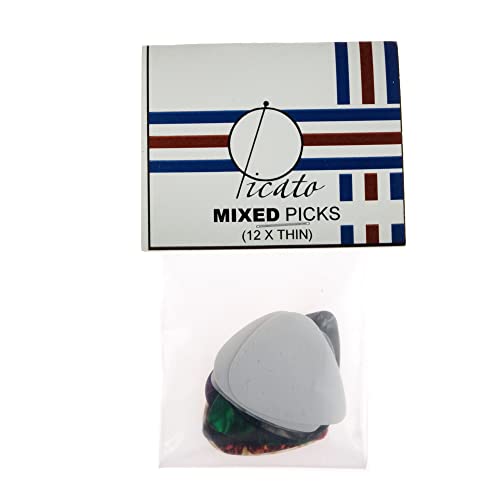 Picato Lot de 12 médiators fins - Les Beatles, Paul McCartney, John Lennon, RIngo Starr, George Harrison Picato Lot de 12 médiators fins