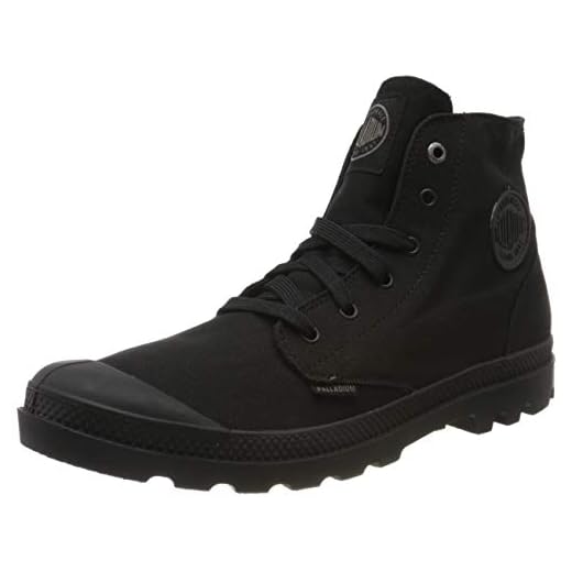 Palladium Herr Pampa Hi Mono Chrome höga sneakers, svart, 36 EU