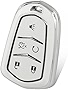 PIFOOG Key Fob Cover for Cadillac XT5 XT6 XT4 CTS CT6 ATS SRX XTS Accessories Premium TPU Car Keys Case Shell Protector 5 Buttons Full Covers White Silver Girly Women Men