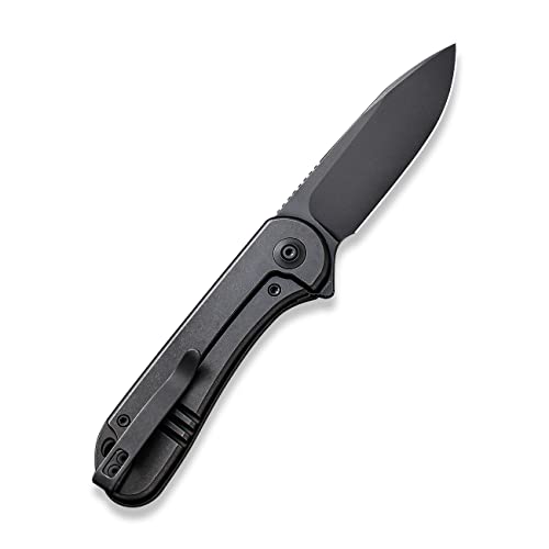 Weknife Elementum Pocket Folding Knife 2.96In Cpm 20Cv Blade Titanium Handle Safety Frame Lock Good For Edc Camping Hunting Hiking And Outdoors We18062X-3(Black) #TOP1